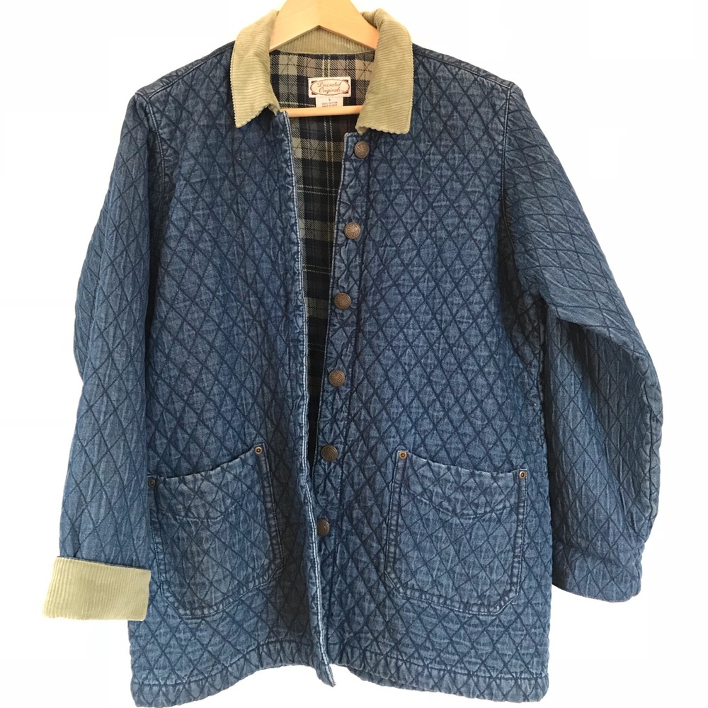 Quilted denim chore coat!